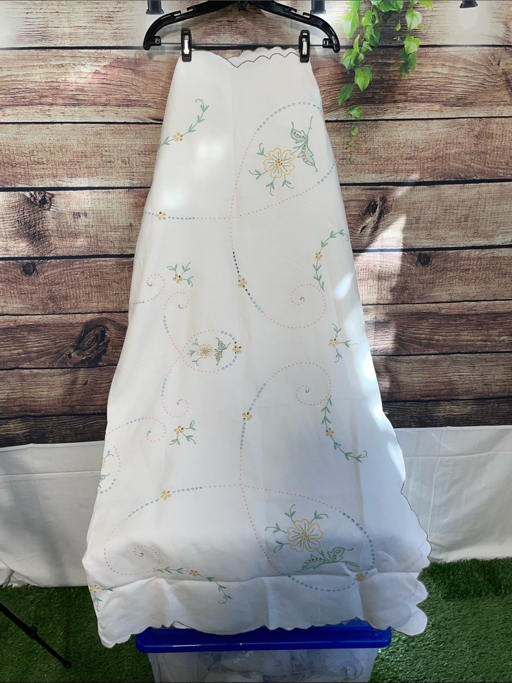 Vintage linen table cloth